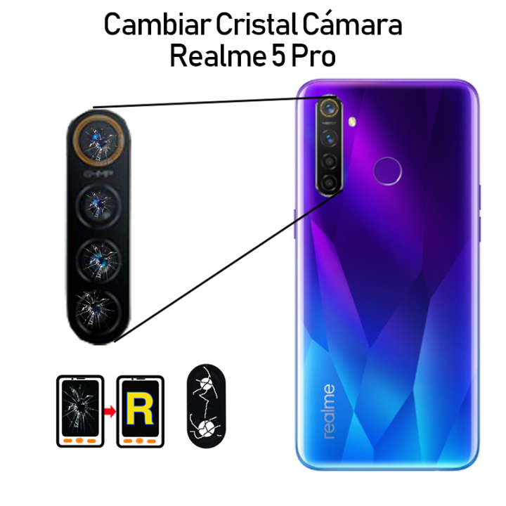 Cambiar Cristal Cámara Trasera Realme 5 Pro