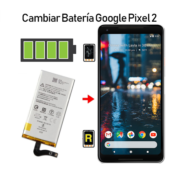 Cambiar Batería Google Pixel 2