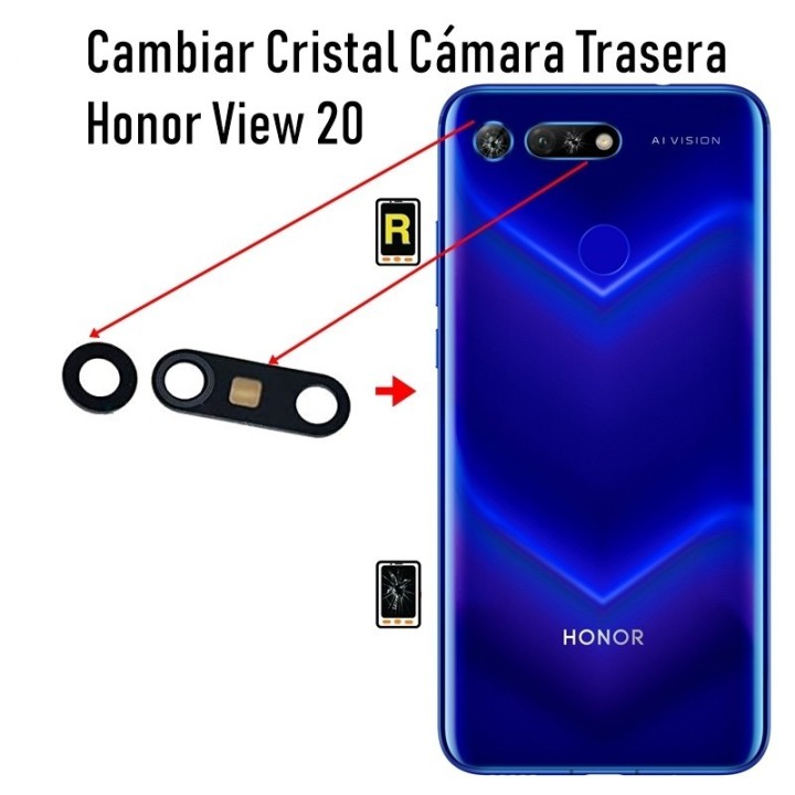 Cambiar Cristal Cámara Trasera Honor View 20