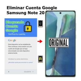 Eliminar Cuenta Google Samsung Note 20