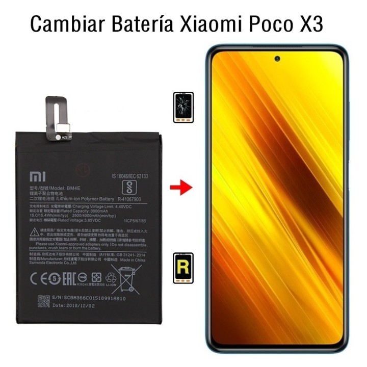 Cambiar Batería Xiaomi Poco X3 BN57