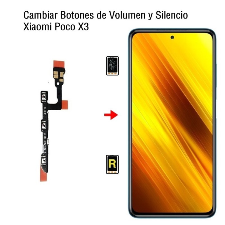 Cambiar Botones de Volumen y Silencio Xiaomi Poco X3