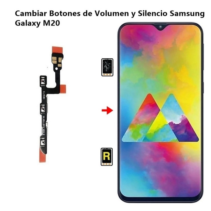 Cambiar Botones de Volumen y Silencio Samsung Galaxy M20