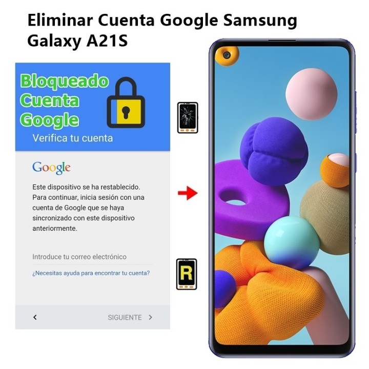 Eliminar Cuenta Google Samsung Galaxy A21S