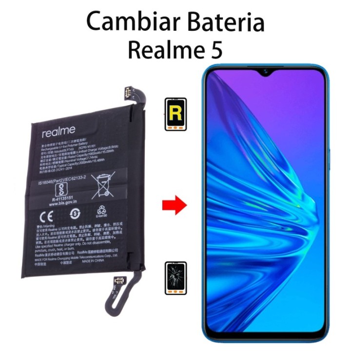 Cambiar Batería Realme 5