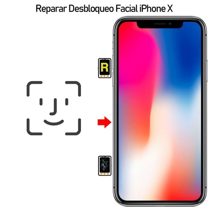 Reparar iPhone X Desbloqueo de Face id