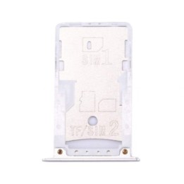 Bandeja Dual SIM/SD Blanca/Plateada Para Xiaomi Redmi Note 4