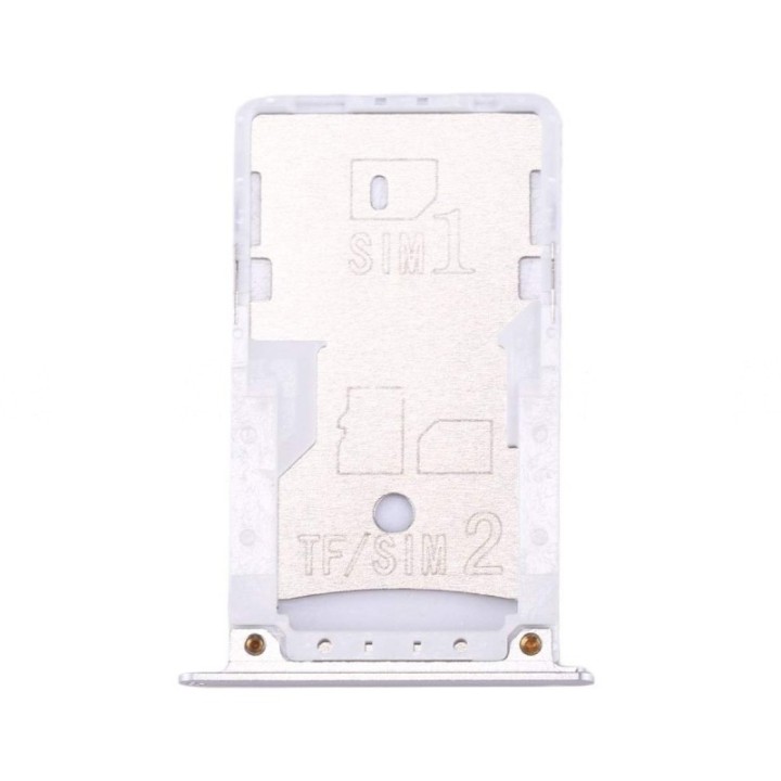 Bandeja Dual SIM/SD Blanca/Plateada Para Xiaomi Redmi Note 4